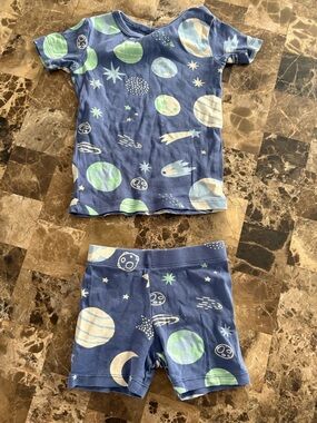 H&M Blue Space-Print Kids Pajama Set 3 years